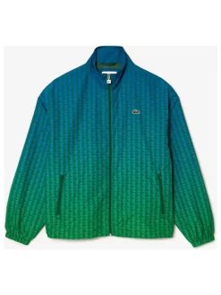 Trainingsjacke in Blau/ Grün