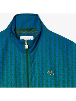 Trainingsjacke in Blau/ Grün