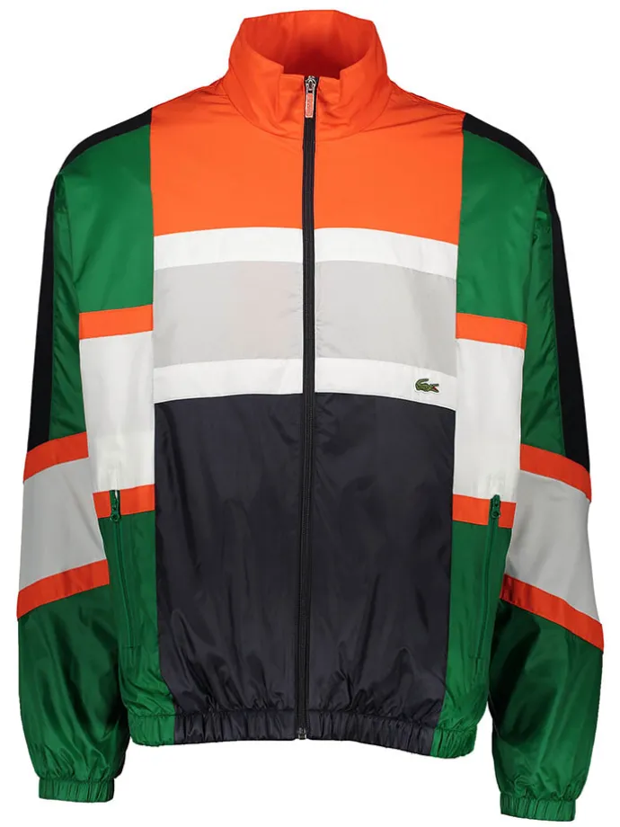 Trainingsjacke in Grün/ Orange