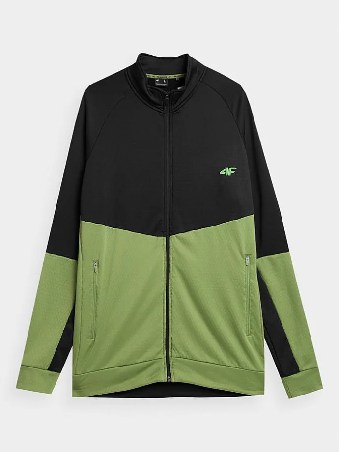 Trainingsjacke in Schwarz/ Grün