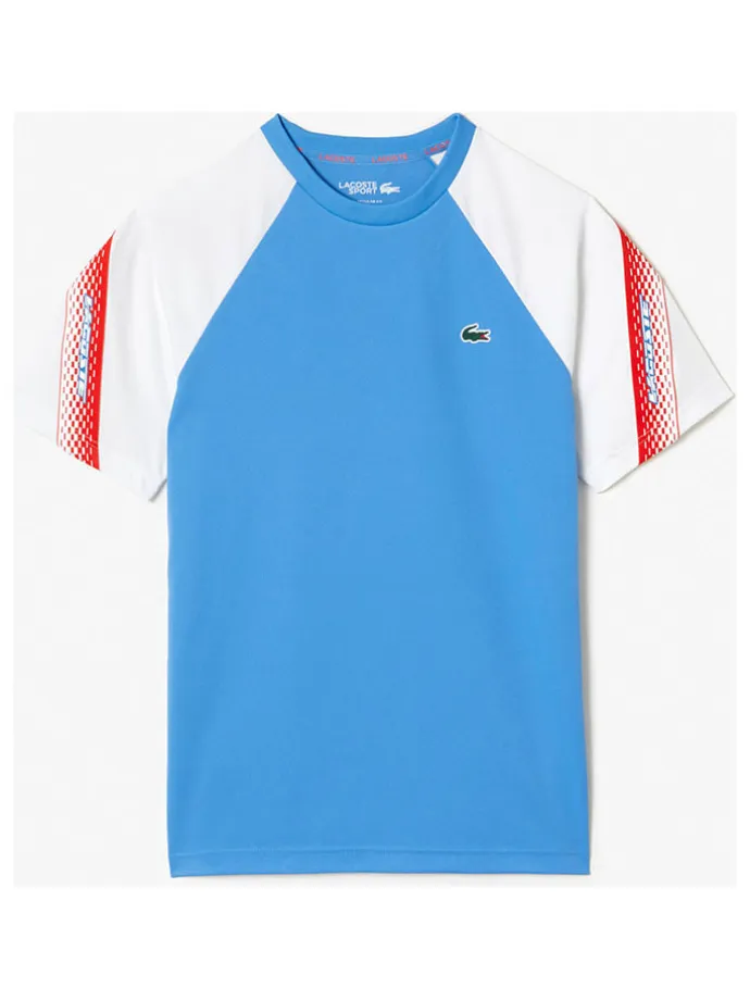 Trainingsshirt in Hellblau/ Weiß