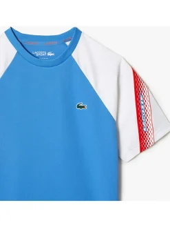Trainingsshirt in Hellblau/ Weiß