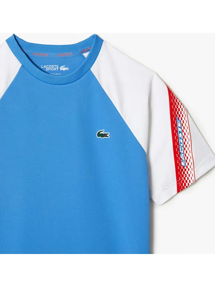 Trainingsshirt in Hellblau/ Weiß
