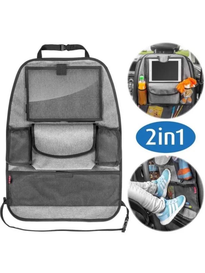 TravelKid Entertain Autorücksitz-Organizer in Grau ab 0 Monate