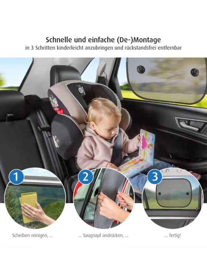TravelKid Sun Basic Auto-Sonnenschutz in Schwarz ab 0 Monate
