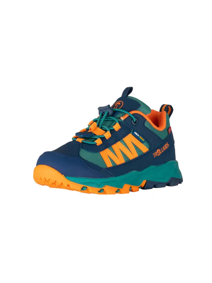 Trekkingschuhe "Tronfjell" in Dunkelblau/ Grün/ Orange