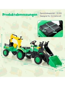 Trettraktor Kinder Elektroauto 3-6 Jahre in Grün
