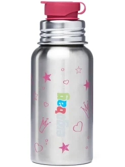 Trinkflasche in Grau/ Pink - 500 ml