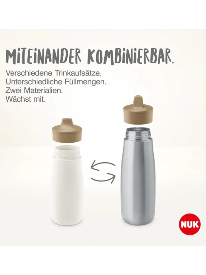 Trinkflasche "Mini-Me Flip Cup Globus" in Hellblau - 450 ml