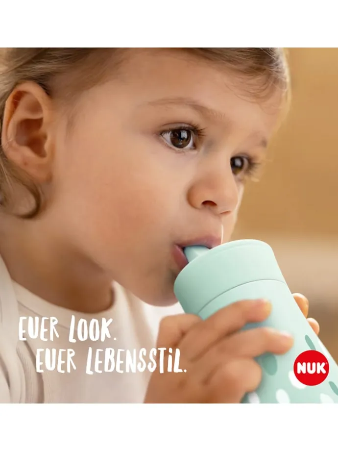 Trinkflasche "Mini-Me Flip Cup Globus" in Hellblau - 450 ml
