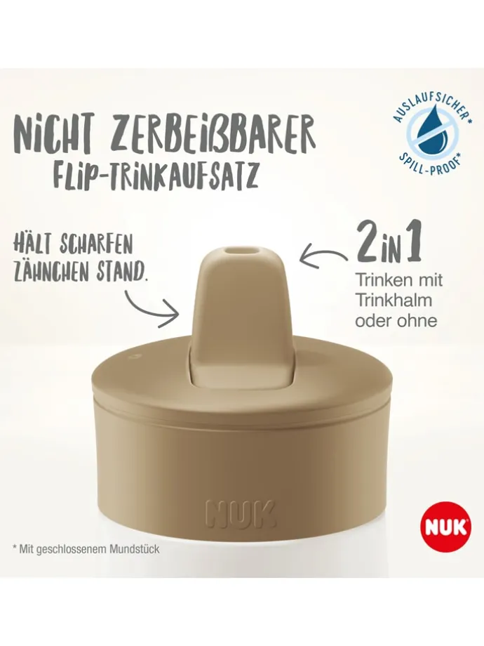 Trinkflasche "Mini-Me Flip Cup Blume" in Lila - 450 ml