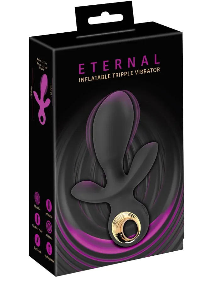 Triple-Vibrator Inflatable Triple Vibrator in schwarz