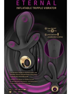 Triple-Vibrator Inflatable Triple Vibrator in schwarz