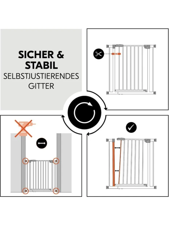 Türschutzgitter / Treppenschutzgitter Clear in grau