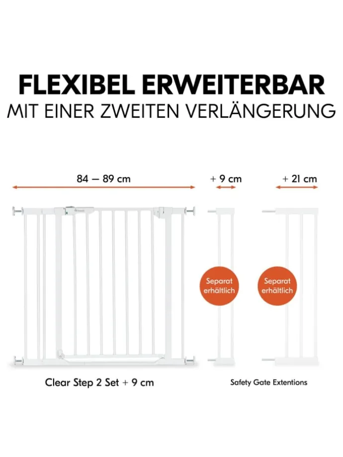 Türschutzgitter / Treppenschutzgitter Clear in weiss