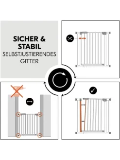Türschutzgitter / Treppenschutzgitter Clear in weiss