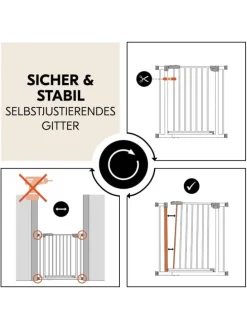 Türschutzgitter / Treppenschutzgitter Open in grau