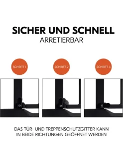 Türschutzgitter / Treppenschutzgitter Clear in schwarz