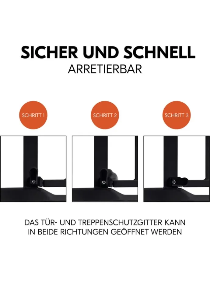 Türschutzgitter / Treppenschutzgitter Clear in schwarz