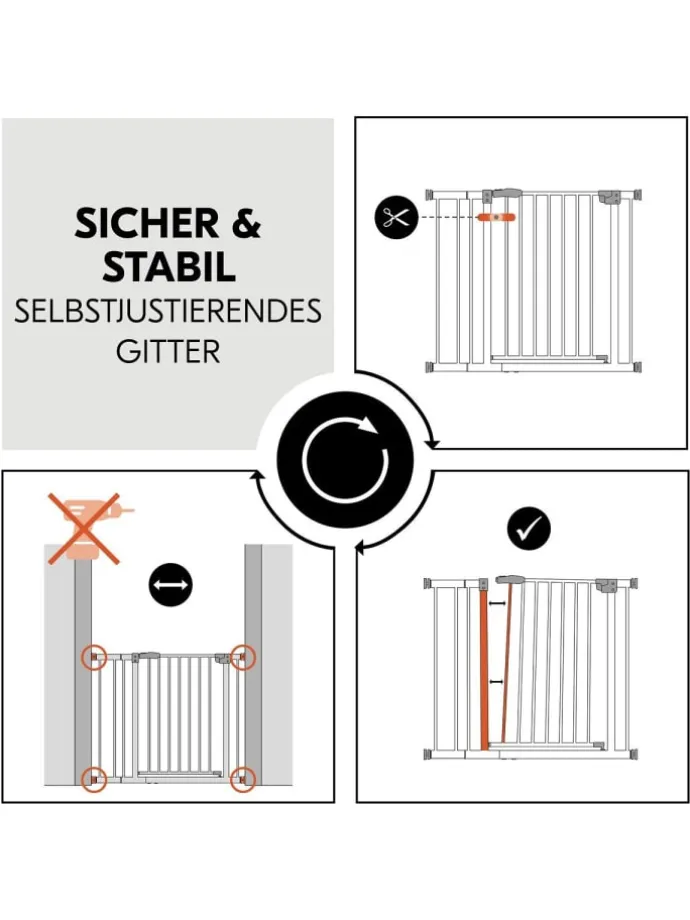 Türschutzgitter / Treppenschutzgitter Open in weiss