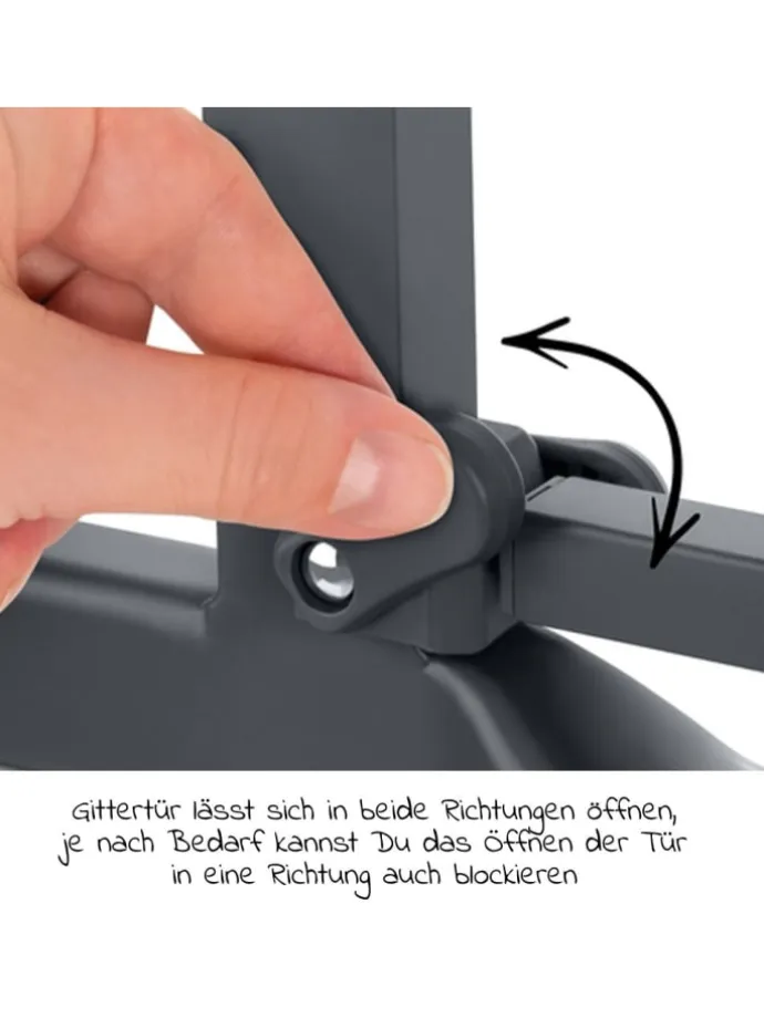 Türschutzgitter Clear Step Autoclose 2 - in grau
