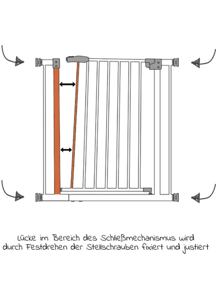 Türschutzgitter Clear Step Autoclose 2 - in grau