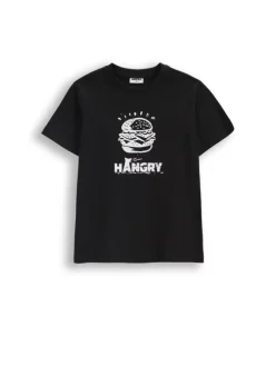 T-shirt aus Baumwolle mit kurzen Ärmeln in schwarz