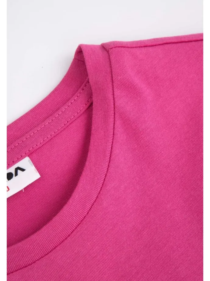 T-shirt aus Baumwolle mit kurzem Ärmel in rosa