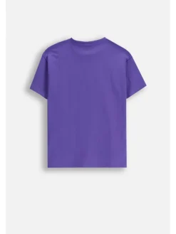 T-shirt aus Baumwolle mit kurzem Ärmel in violett