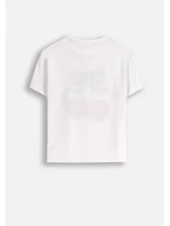 T-shirt aus Baumwolle mit kurzem Ärmel in weiß