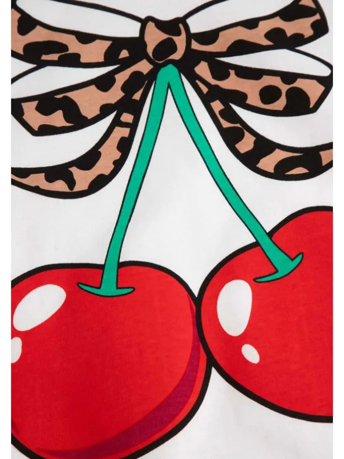 T-shirt aus Baumwolle mit kurzem Ärmel in weiß