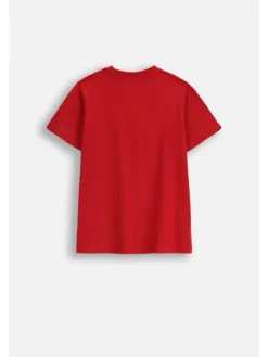 T-Shirt aus Baumwolle mit kurzen Ärmeln in rot