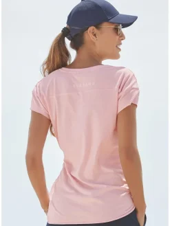 T-Shirt in rosé meliert