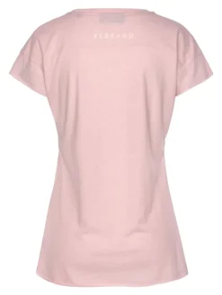 T-Shirt in rosé meliert
