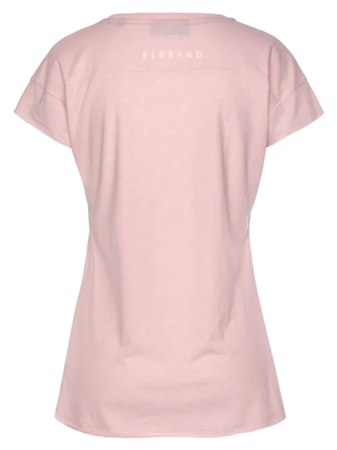 T-Shirt in rosé meliert