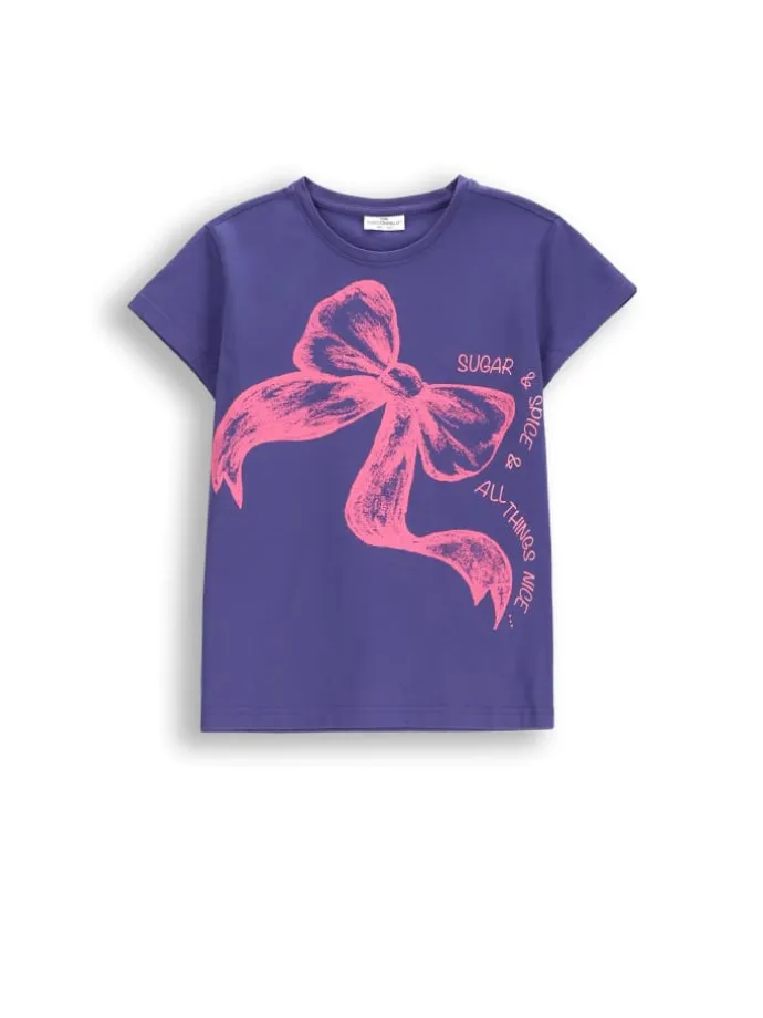 T-Shirt mit kurzem Ärmel in violett