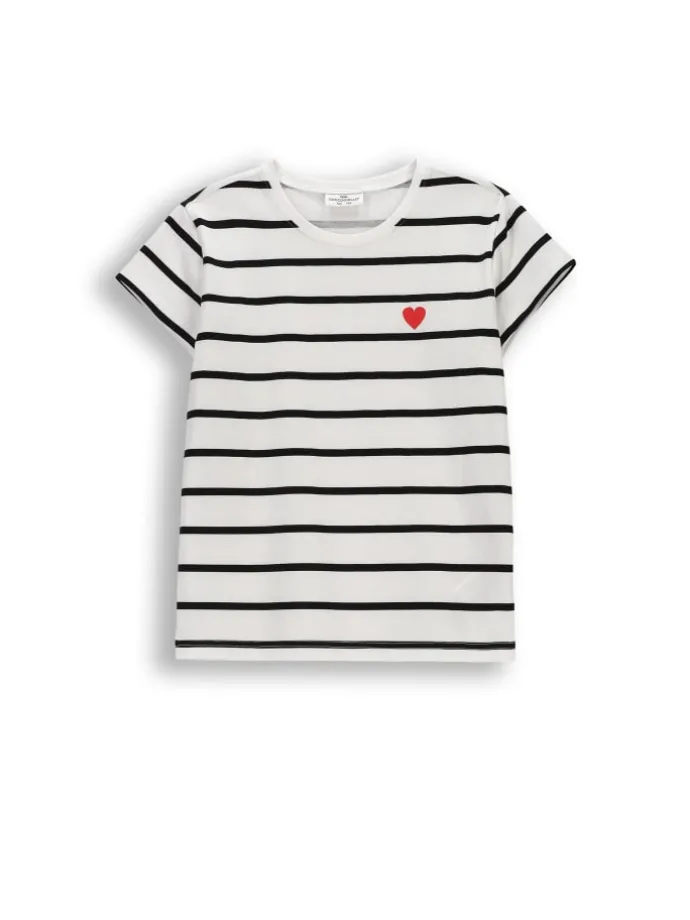 T-Shirt mit kurzen Ärmeln in schwarz