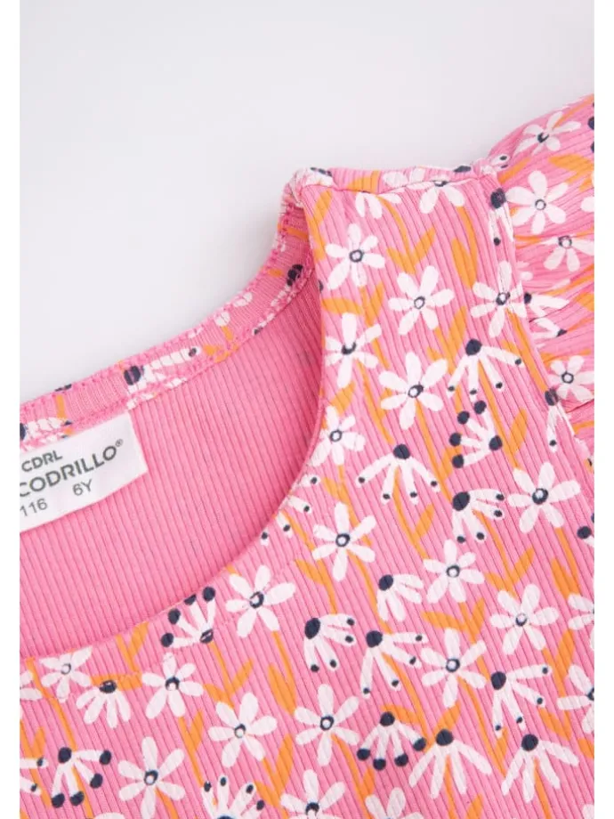 T-Shirt mit kurzen Ärmeln in rosa