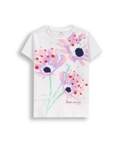 T-Shirt mit kurzen Ärmeln in weiß