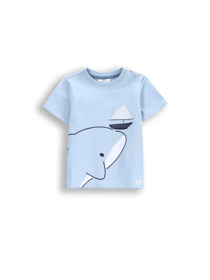 T-Shirt mit kurzen Ärmeln in blau