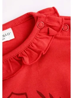 T-Shirt mit langen Ärmeln in rot