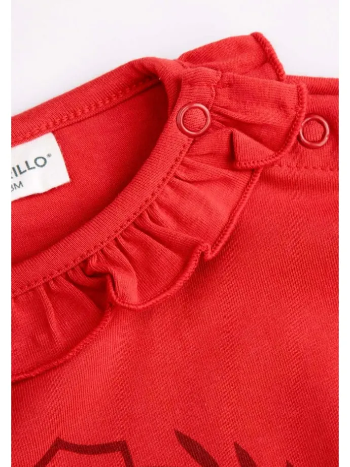 T-Shirt mit langen Ärmeln in rot