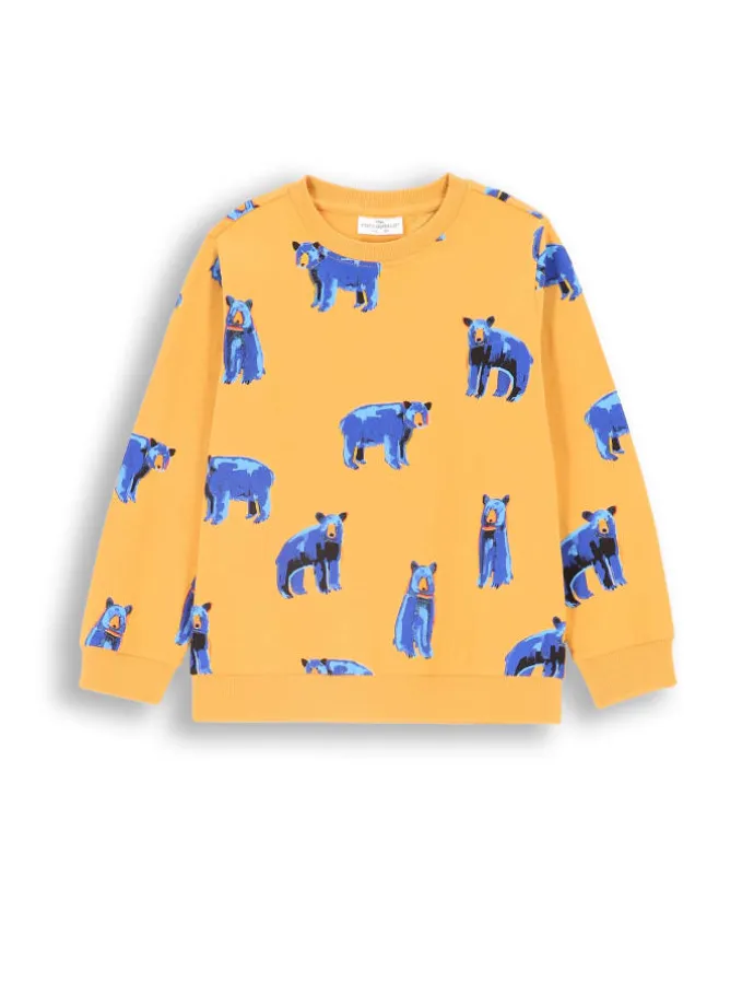 T-Shirt mit langen Ärmeln in honiggelb