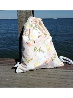 Turnbeutel Flamingo Relax in Rosa - 42x33x1cm