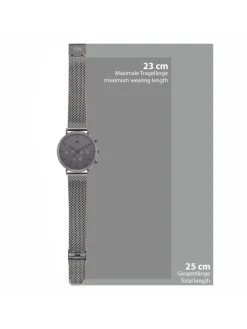 Uhr Arakon aus Edelstahl in grau
