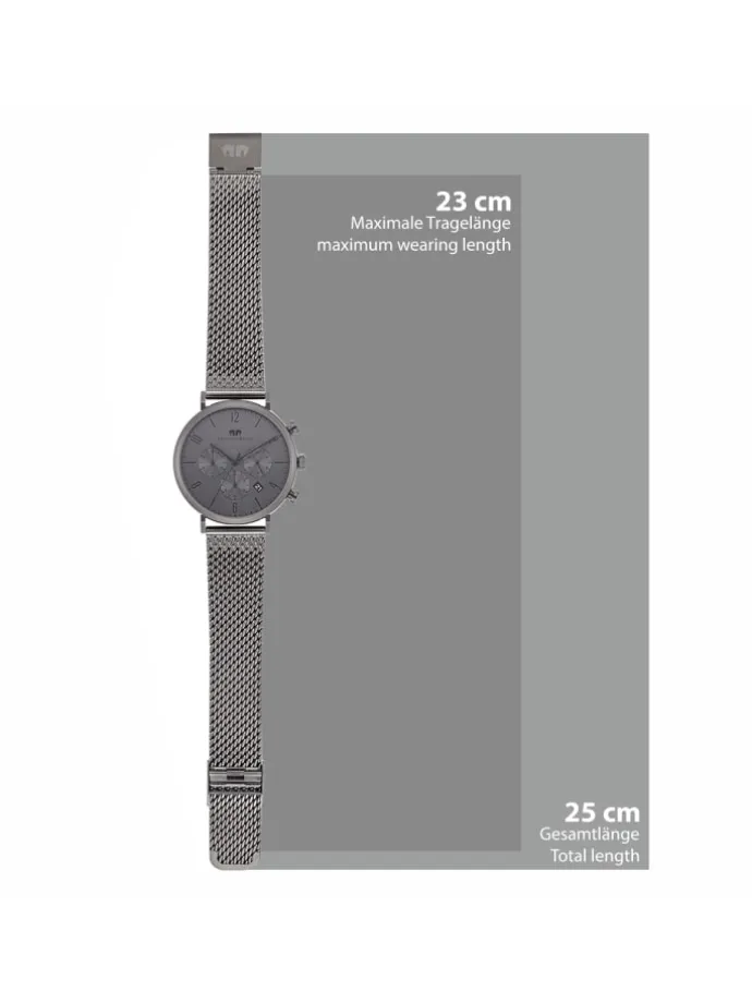 Uhr Arakon aus Edelstahl in grau
