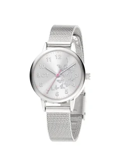 Uhr The Cool Mesh Silver Butterfly in silber