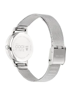 Uhr The Cool Mesh Silver Butterfly in silber