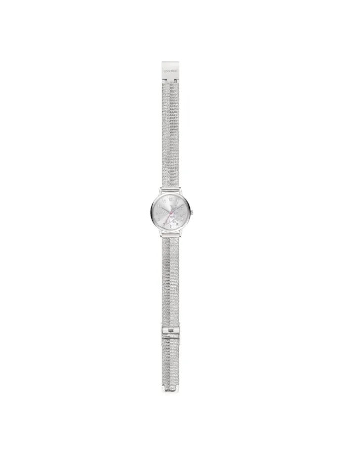 Uhr The Cool Mesh Silver Butterfly in silber