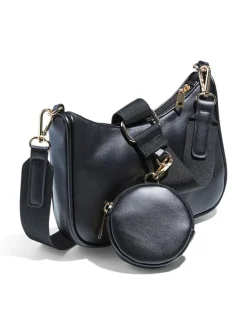 Umhängetasche "Tabby" in Schwarz - (B)22 x (H)11,5 x (T)5,5 cm
